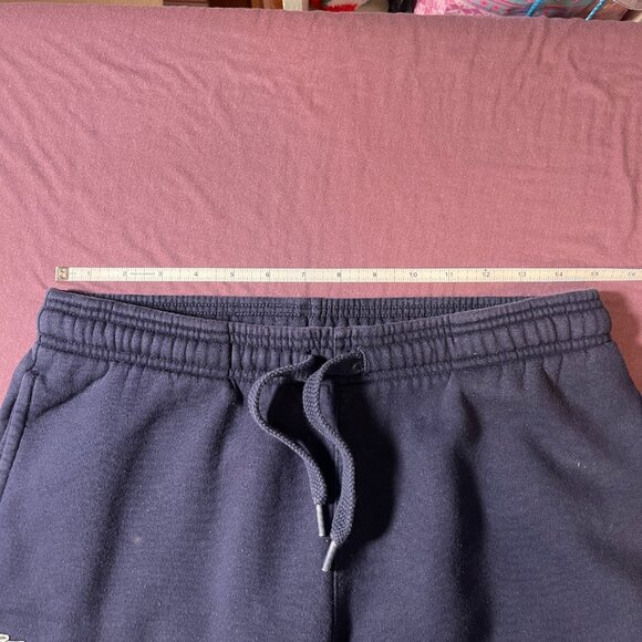 Lacoste Sport Navy Blue thick Cozy Sweatpants pockets drawstrings - Size Medium - Picture 2 of 7